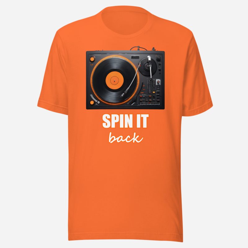 DJ Burna Spin It Back Deck Tee in Orange
