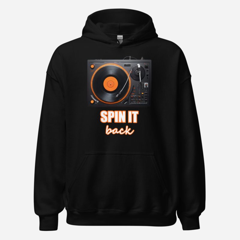 DJ Burna Spin It Back Deck Hoodie Black