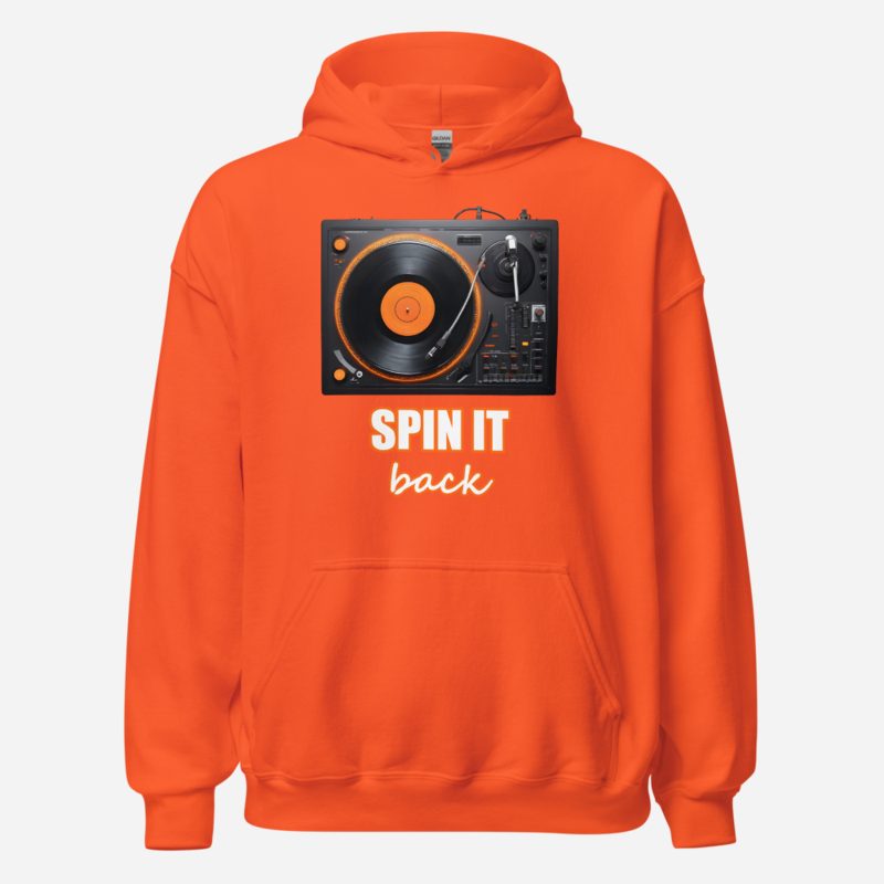 DJ Burna Spin It Back Deck Hoodie Orange