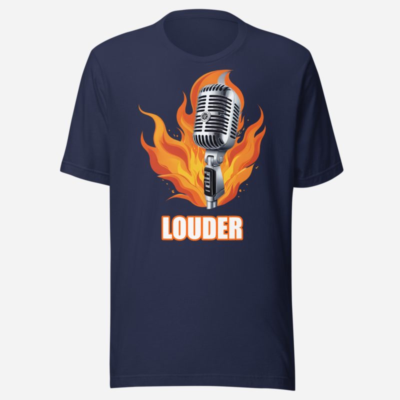 DJ Burna Louder Mic Tee Navy