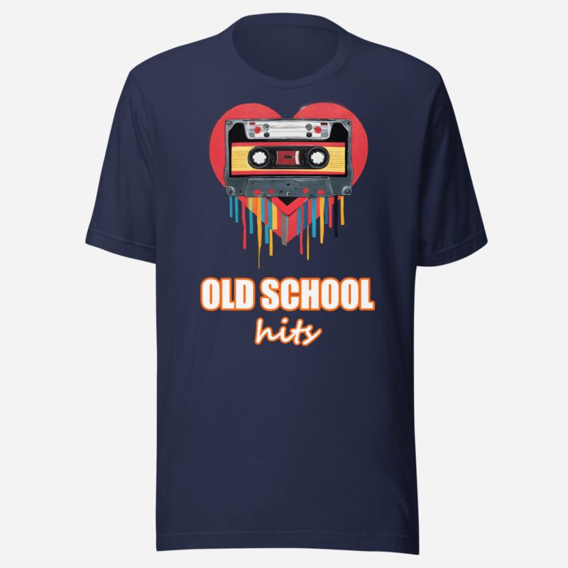 DJ Burna Old School Hits Tape Tee Navy