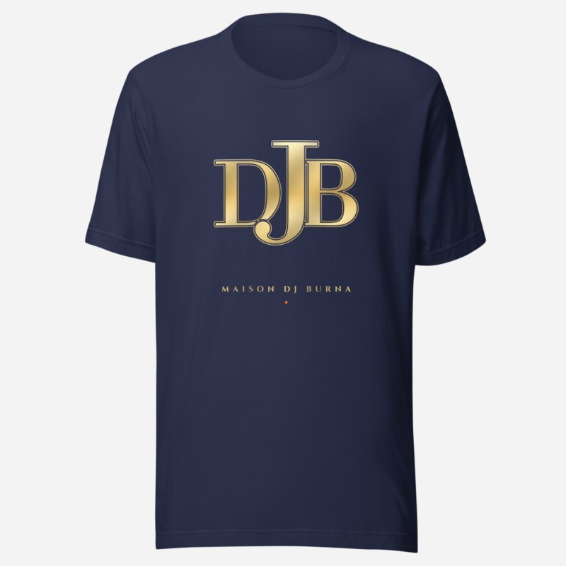 DJ Burna Maison Embroidered Monogram Tee Navy