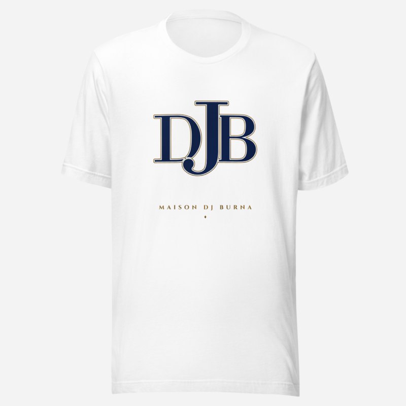 DJ Burna Maison Embroidered Monogram Tee White