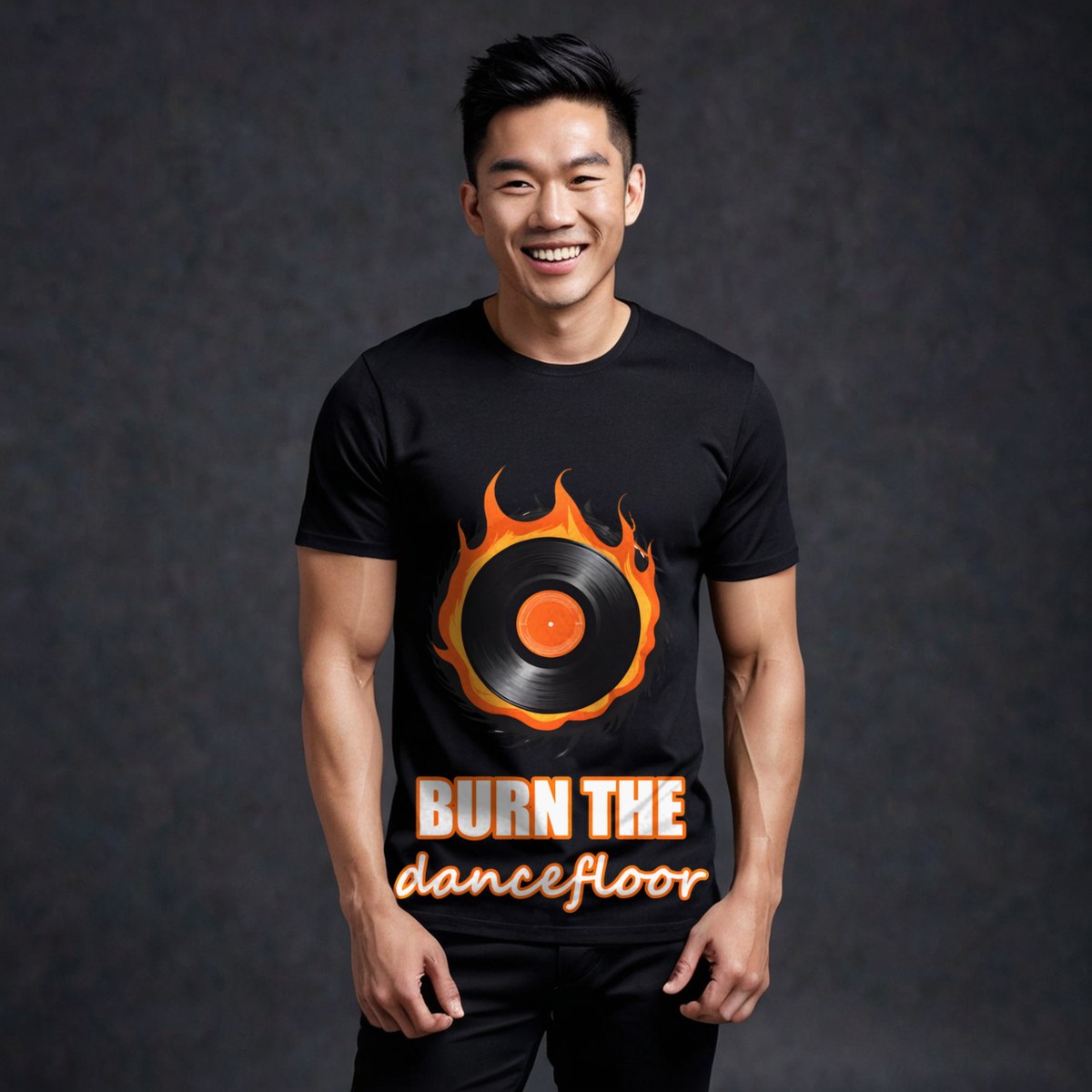 DJ Burna Burn The Dancefloor Vinyl Tee