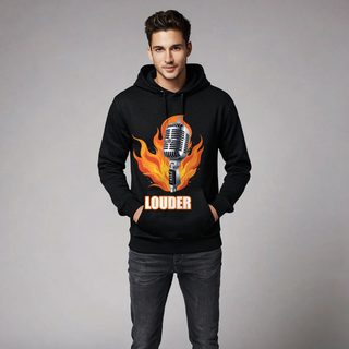DJ Burna Louder Mic Hoodie AI model