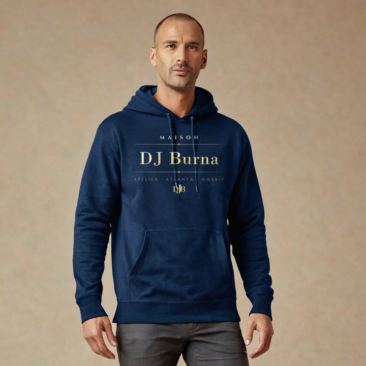 DJ Burna Maison Signature Hoodie in Navy