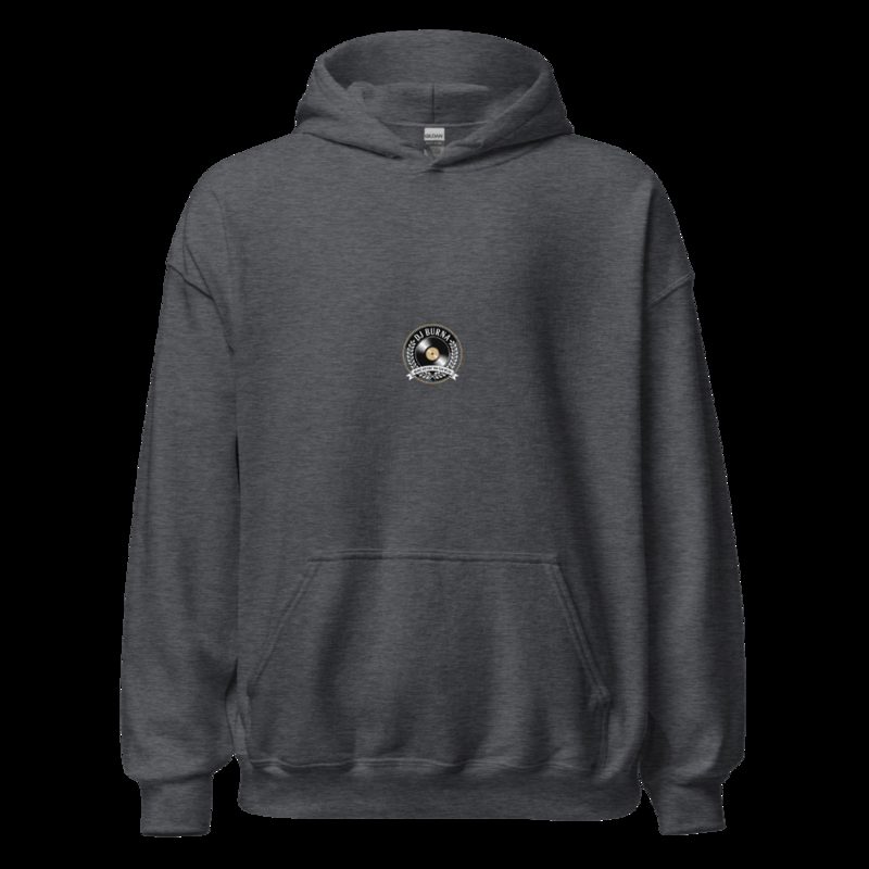 DJ Burna Vinyl Crest Hoodie Dark Heather
