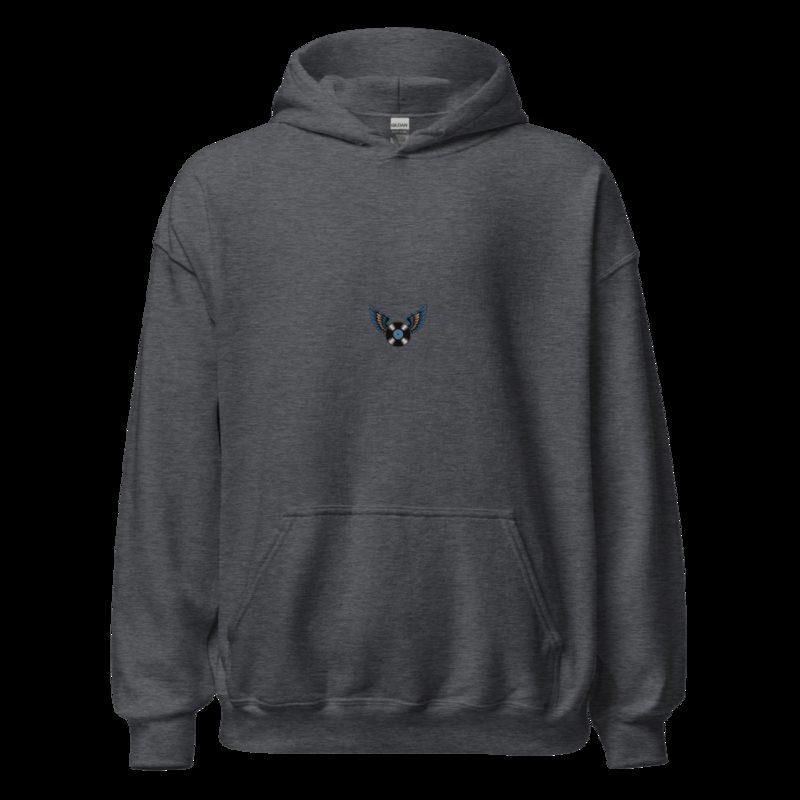 DJ Burna Winged Vinyl Icon Hoodie Dark Heather