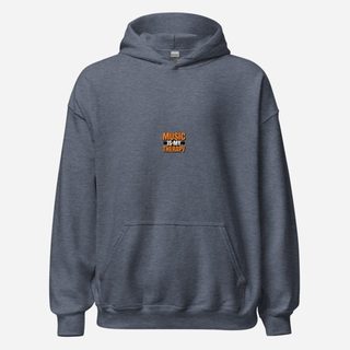 DJ Burna Music Is My Therapy Hoodie Heather Sport Dark Navy