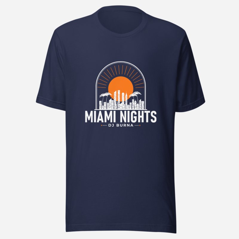 DJ Burna Miami Nights Skyline Tee Navy