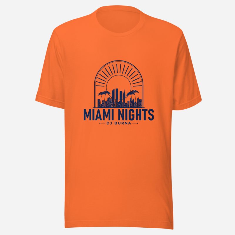 DJ Burna Miami Nights Skyline Tee Orange