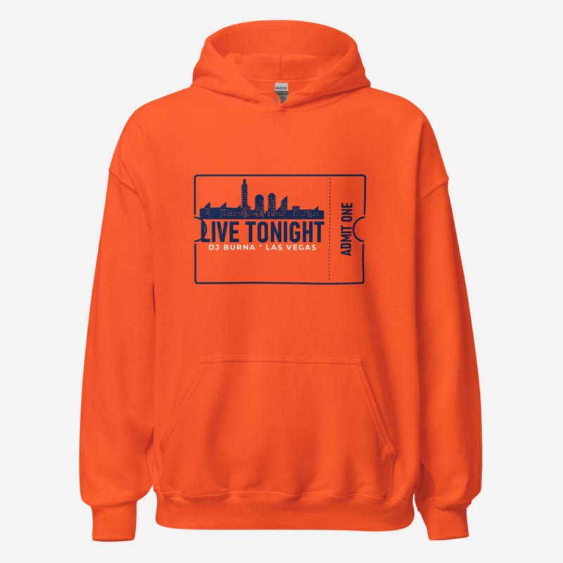 DJ Burna Live Tonight Ticket Hoodie Orange