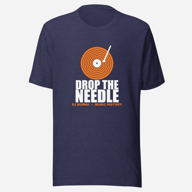 DJ Burna Drop The Needle Tee Heather Midnight Navy