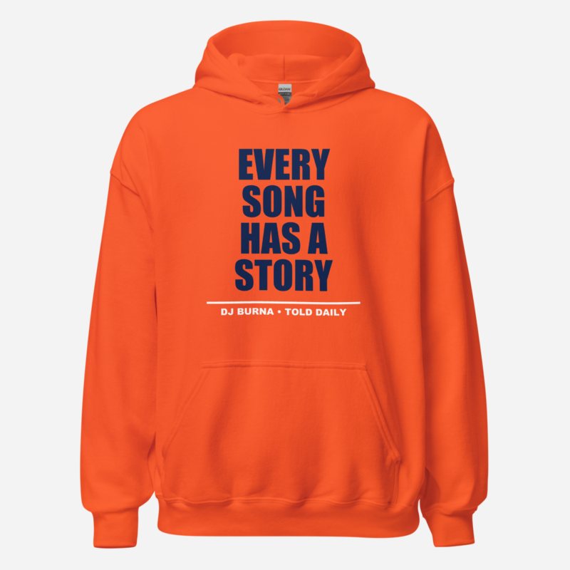 DJ Burna Every Song Has A Story Hoodie in Orange