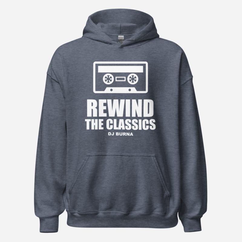 DJ Burna Rewind The Classics Hoodie Heather Sport Dark Navy