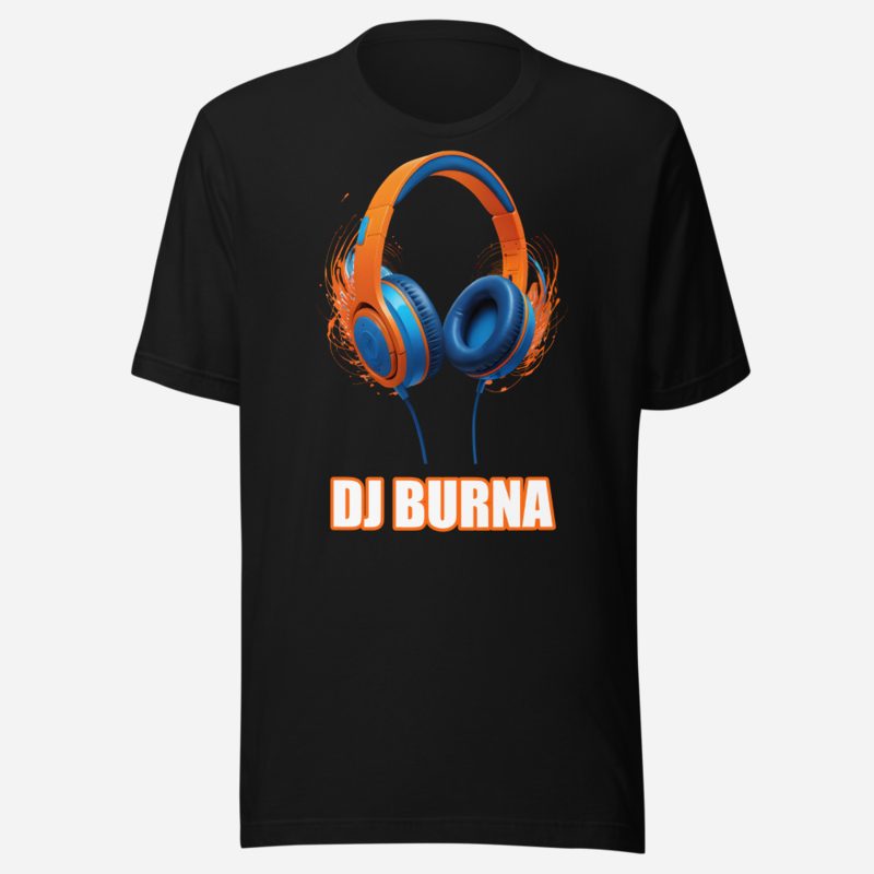 DJ Burna DJ Burna Headphones Tee Black