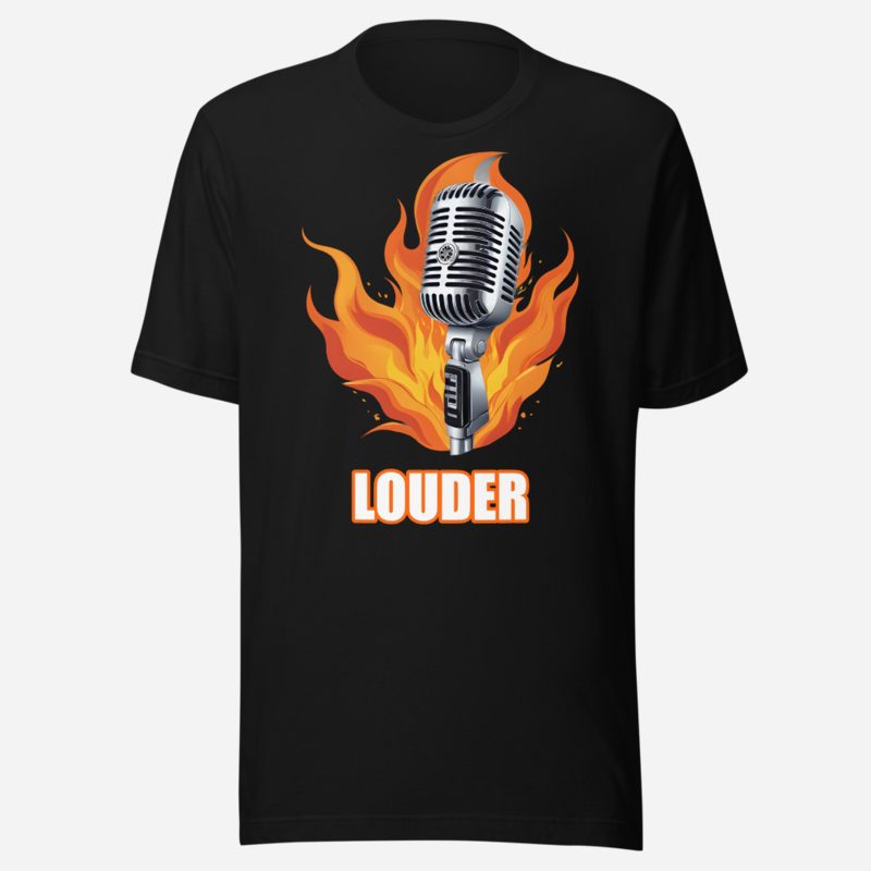 DJ Burna Louder Mic Tee Black