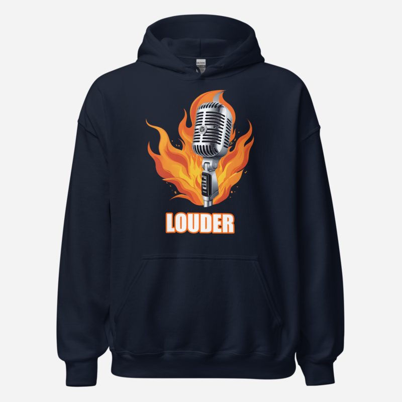 DJ Burna Louder Mic Hoodie Navy