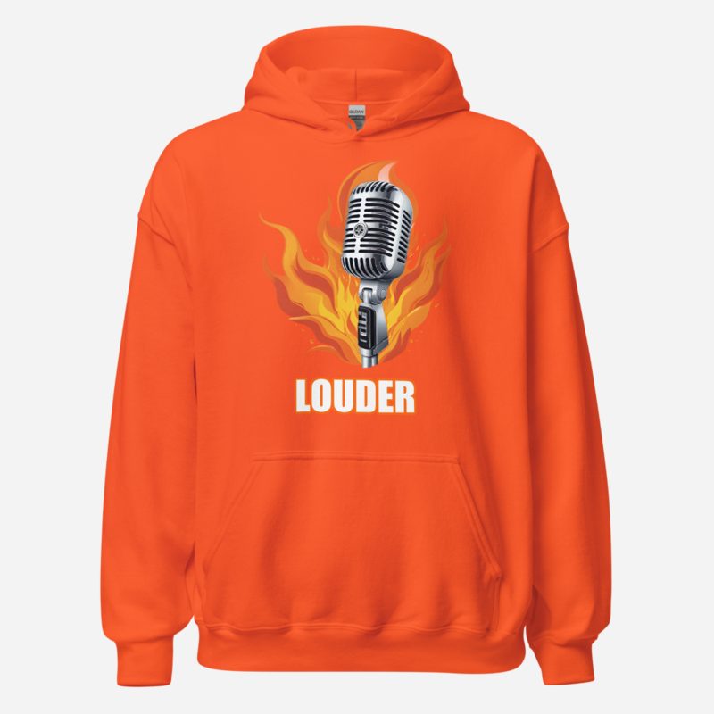 DJ Burna Louder Mic Hoodie Orange