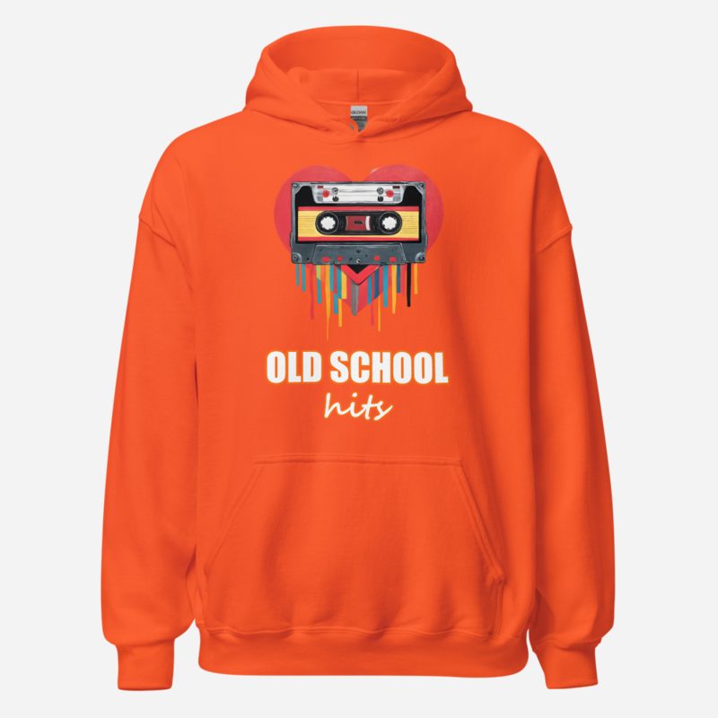 DJ Burna Old School Hits Tape Hoodie Orange