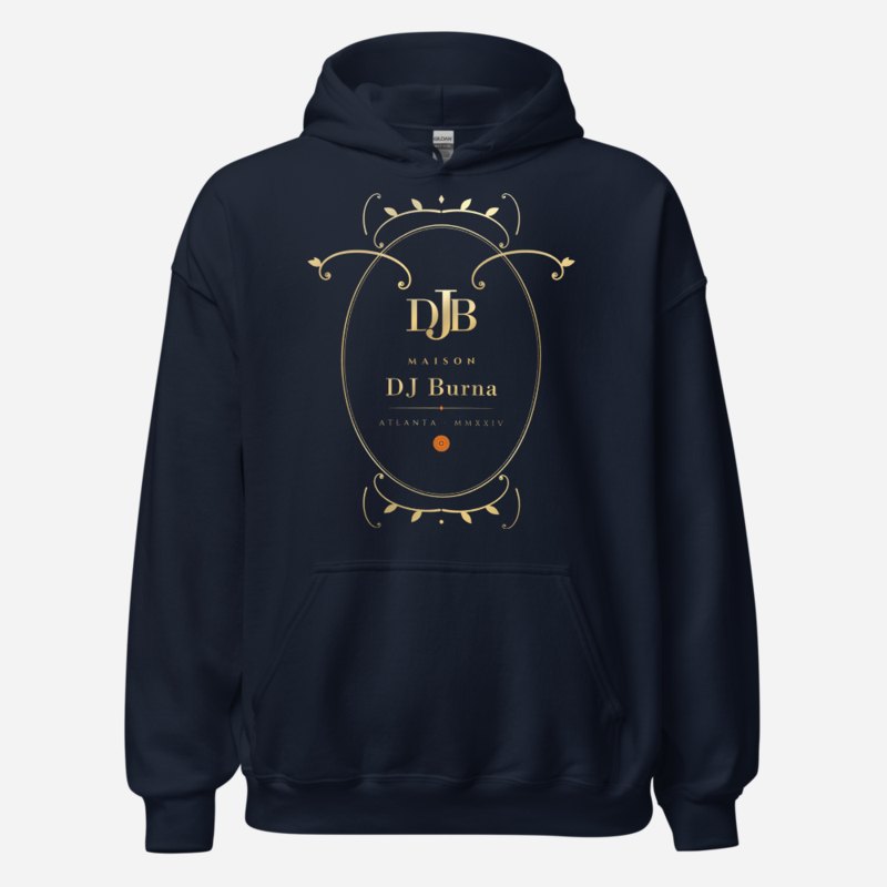 DJ Burna Maison Baroque Cartouche Hoodie Navy