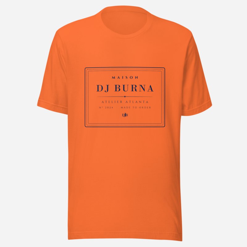 DJ Burna Maison Atelier Label Tee Orange