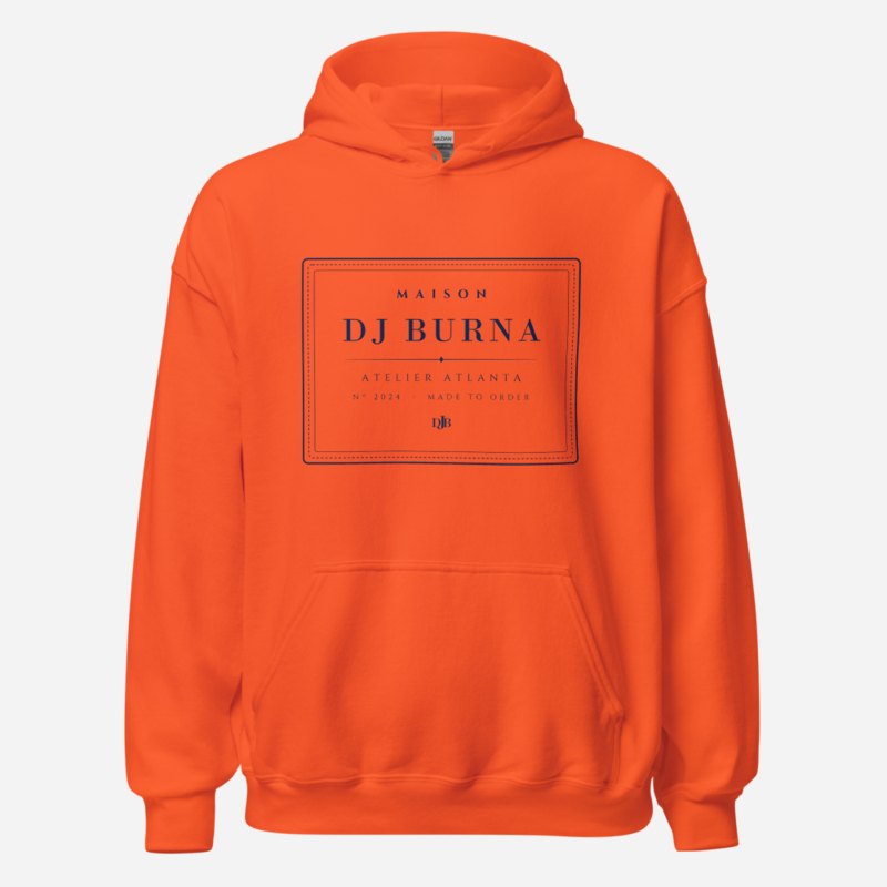 DJ Burna Maison Atelier Label Hoodie Orange