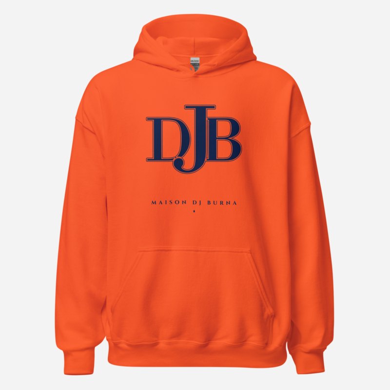 DJ Burna Maison Embroidered Monogram Hoodie Orange