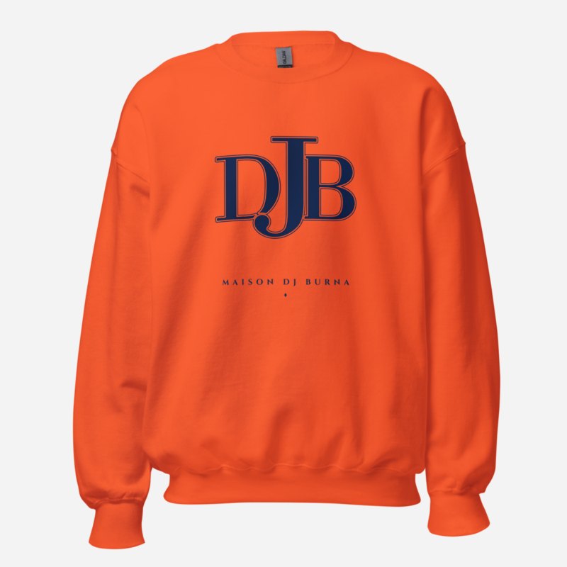 DJ Burna Maison Embroidered Monogram Sweatshirt Orange