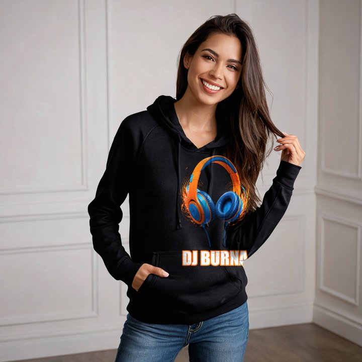 DJ Burna DJ Burna Headphones Hoodie in Black
