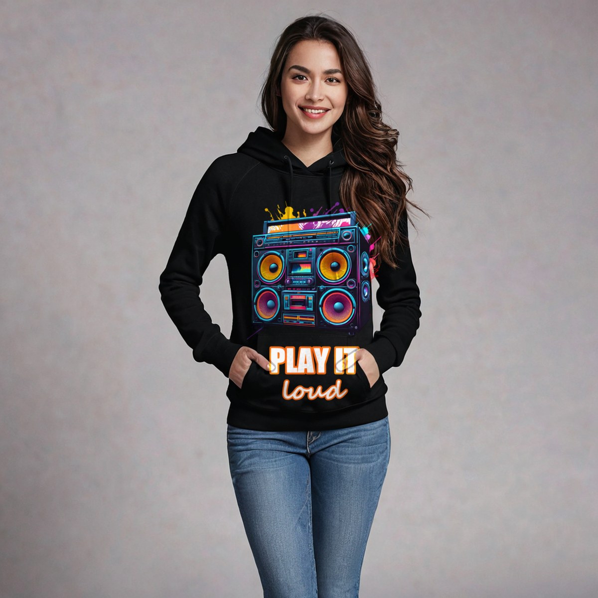 DJ Burna Play It Loud Boombox Hoodie